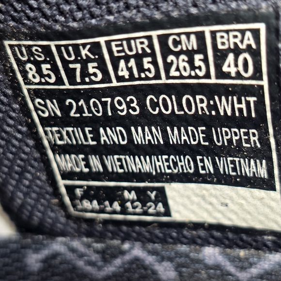 Skechers Corliss Dorset Mens Size 8.5 White Navy Blue Relaxed Fit Sneaker New - Picture 4 of 12